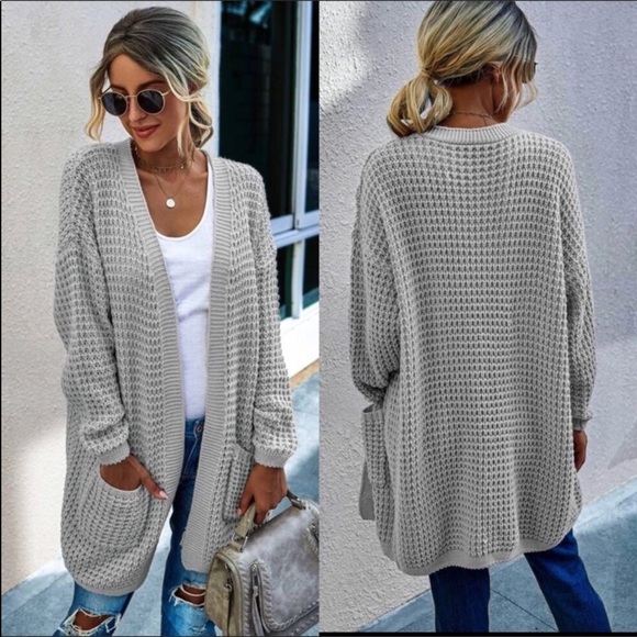 Gray Light Weight Cardigan - Picture 3 of 3